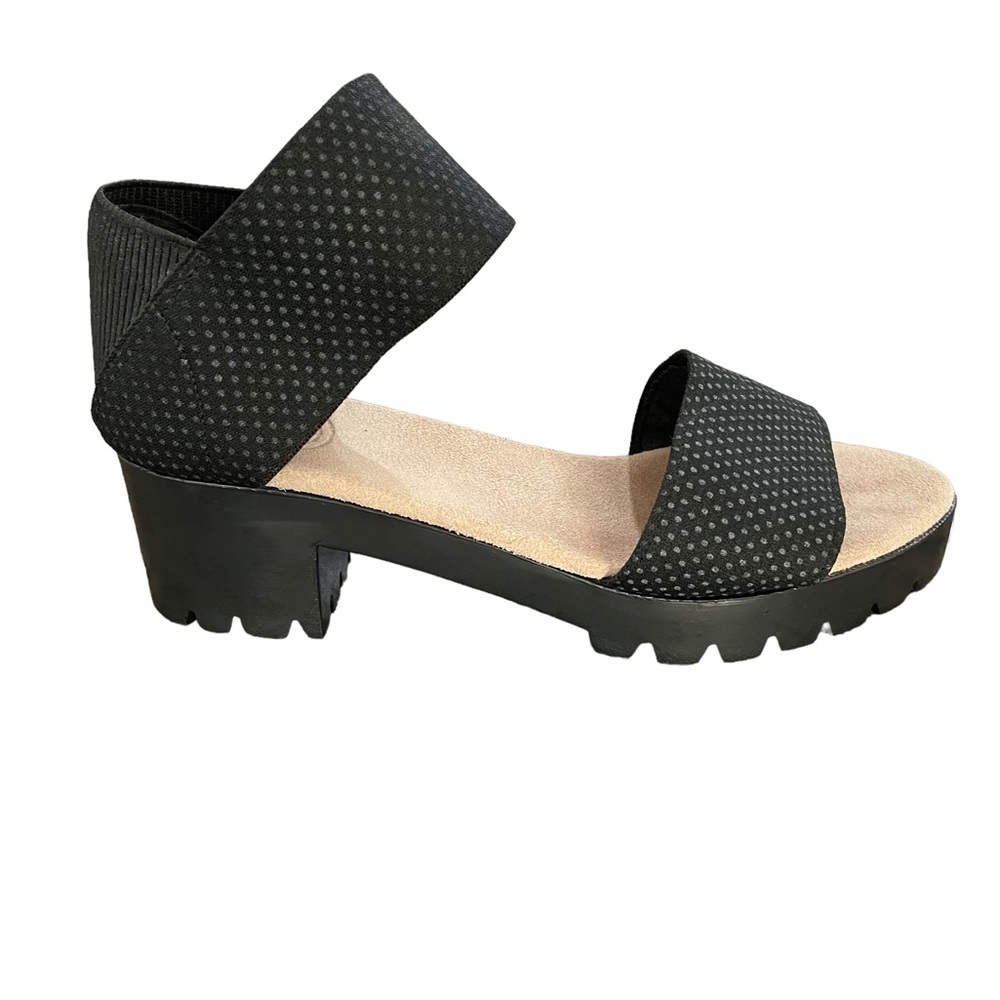 Charleston Shoe Co Monterey Lug Sole Sandals Black Sz 8